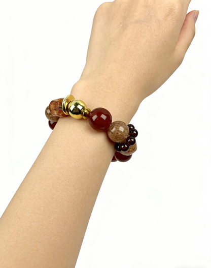 Passion & Protection Crystal Bracelet – Vitality & Good Luck