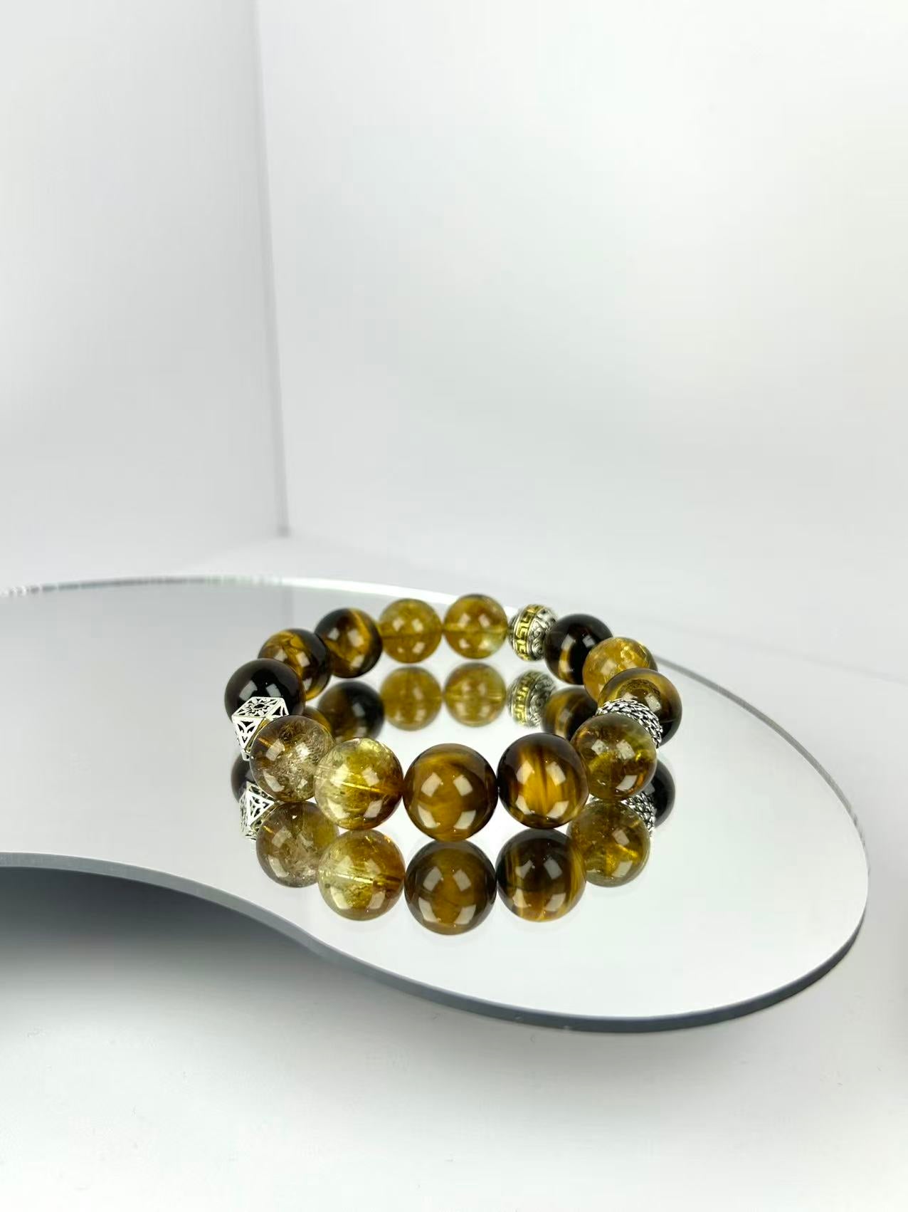 Yellow Citrine & Yellow Tiger's Eye Bracelet – Unlock Wealth Luck and Attract Fortune