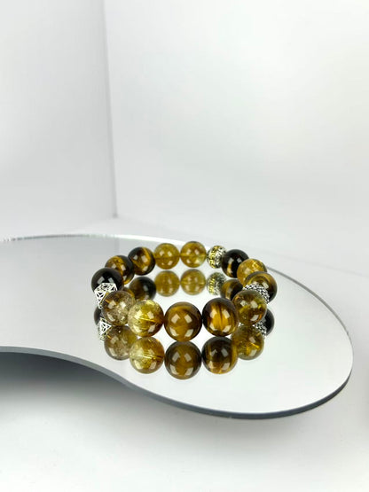 Yellow Citrine & Yellow Tiger's Eye Bracelet – Unlock Wealth Luck and Attract Fortune