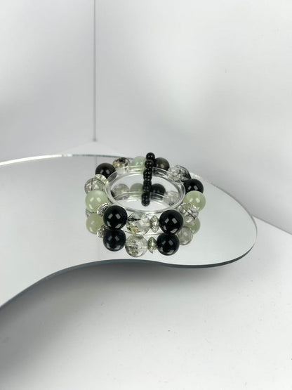 Protection & Calm Crystal Bracelet – Guard Aura, Stabilize Energy
