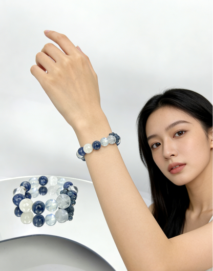 Calm & Clarity Crystal Bracelet – Soothe Mind, Enhance Wisdom