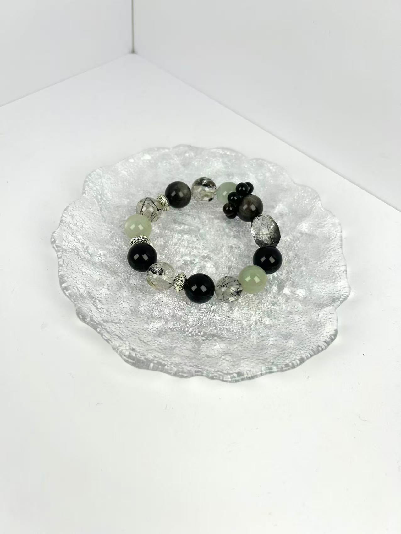 Protection & Calm Crystal Bracelet – Guard Aura, Stabilize Energy