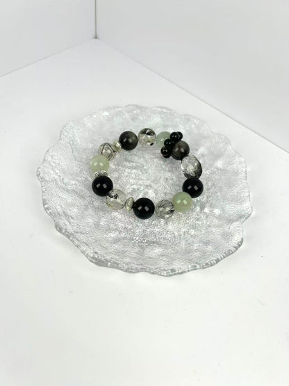 Protection & Calm Crystal Bracelet – Guard Aura, Stabilize Energy