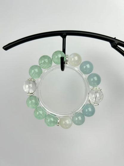 Cleansing Calm Crystal Bracelet (Fluorite, Aquamarine, Moonstone, Clear Quartz) – Purify & Soothe
