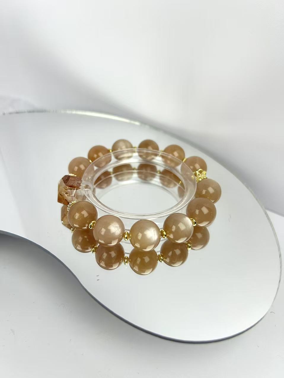 Vitality Boost Orange Moonstone & Red Phantom Quartz Bracelet – Energize & Harmonize