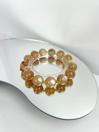 Vitality Boost Orange Moonstone & Red Phantom Quartz Bracelet – Energize & Harmonize