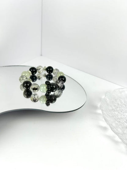 Protection & Calm Crystal Bracelet – Guard Aura, Stabilize Energy